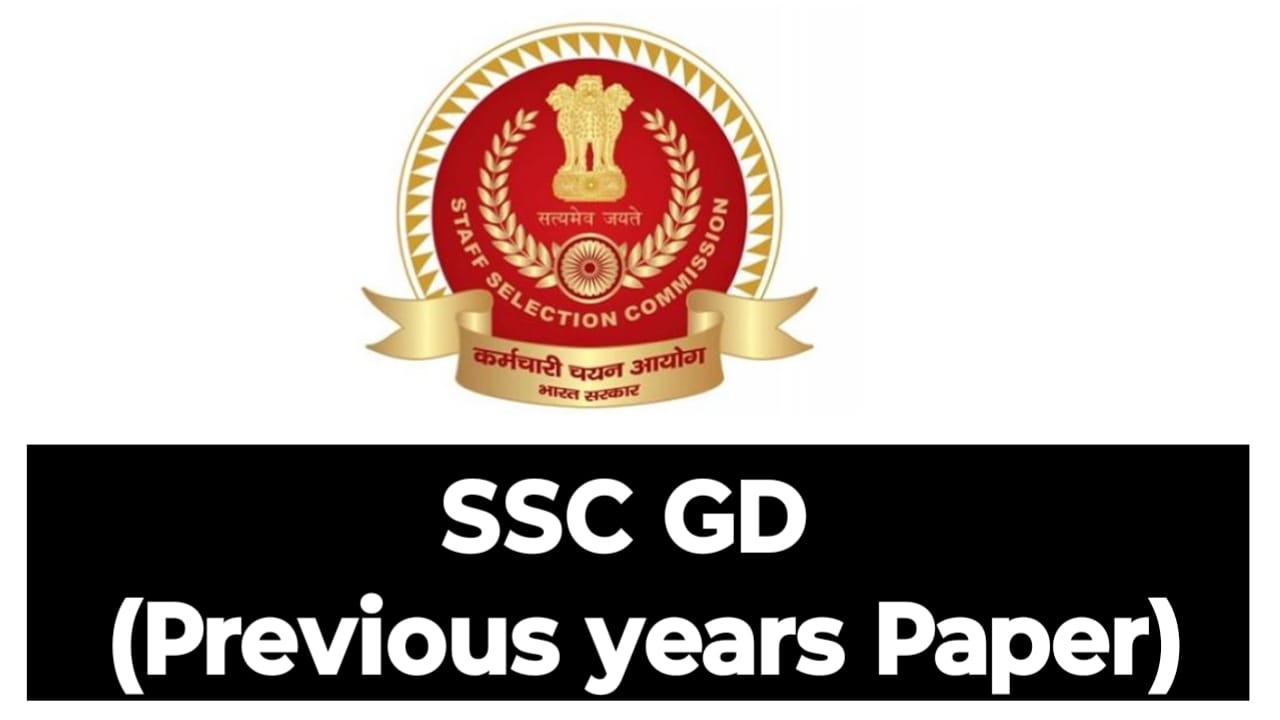 SSC GD Previous Year Question paper pdf download [Hindi and English]